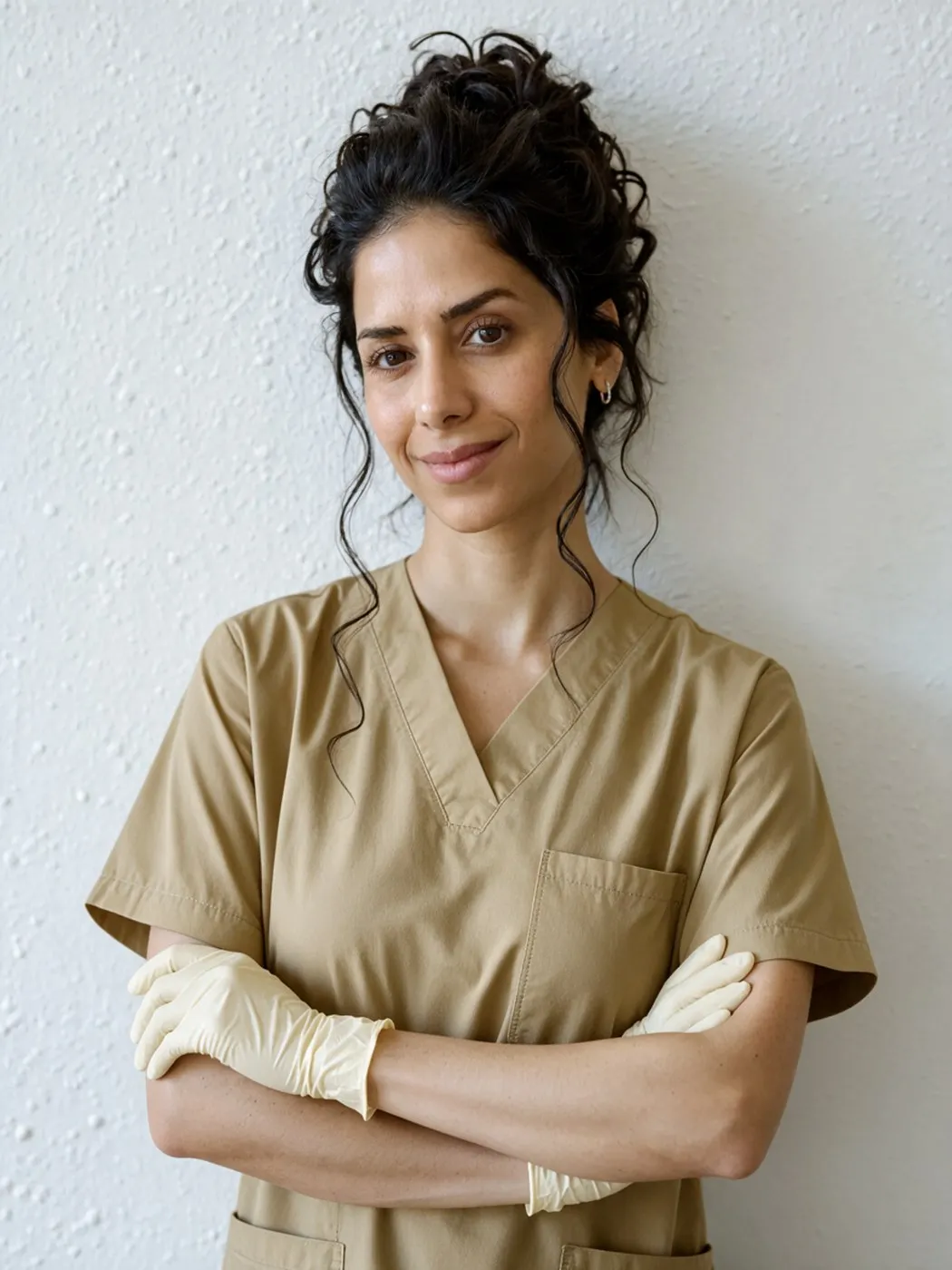 Speciallæge Tina Taarnager i klinikkens arbejdstøj